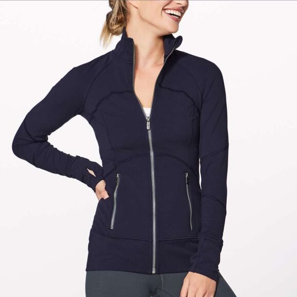 LIKE-NEW Lululemon Contour Jacket Midnight Navy Size 6 - Picture 1 of 8